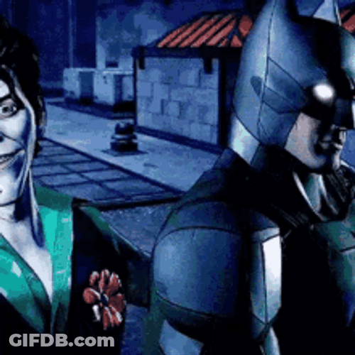 The Batman And Joker Taking Picture GIF