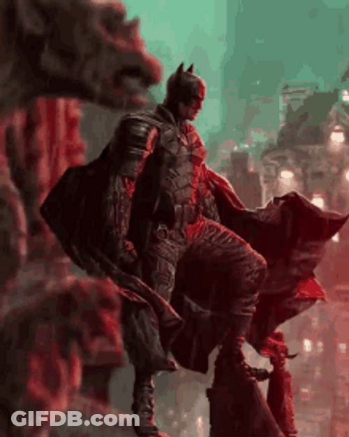 The Batman Standing In The Rain GIF