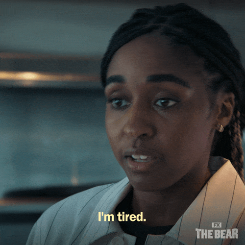 The Bear Tired Ayo Edebiri GIF