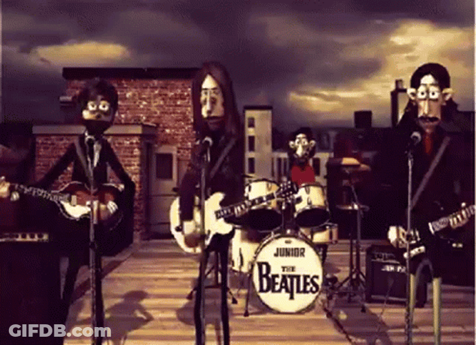 The Beatles Band Digital Animation GIF