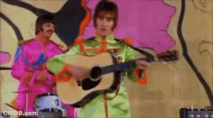 The Beatles John Lennon Singing Happy Birthday GIF