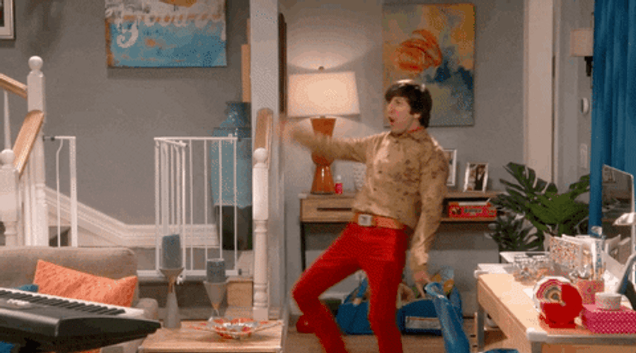 The Big Bang Theory Howard Raj Rock GIF