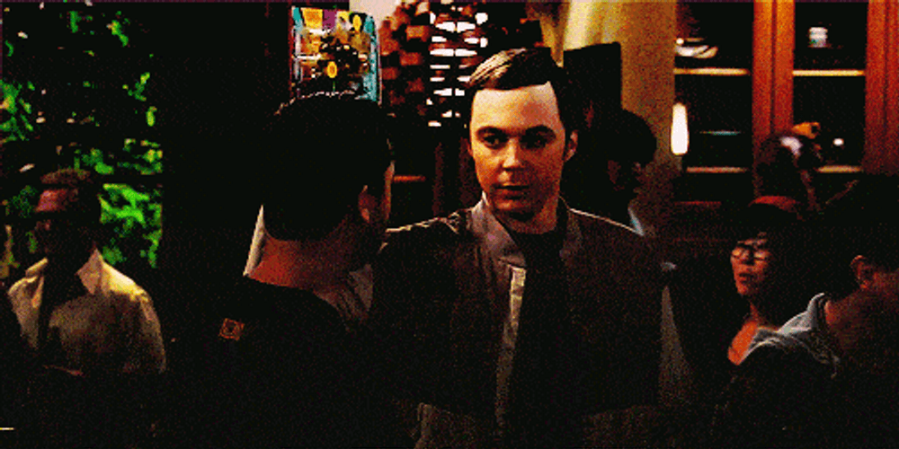 The Big Bang Theory Sheldon Hug Guy GIF
