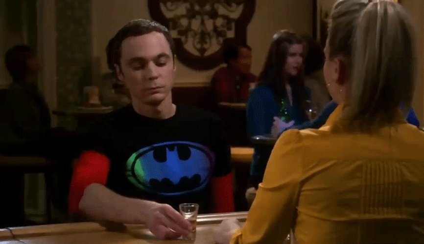 The Big Bang Theory Sheldon Tequila Shot GIF