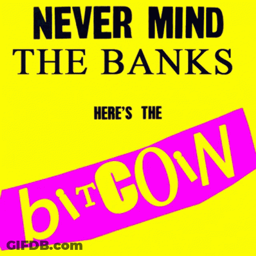 The Bitcoin Flashing Word Text GIF