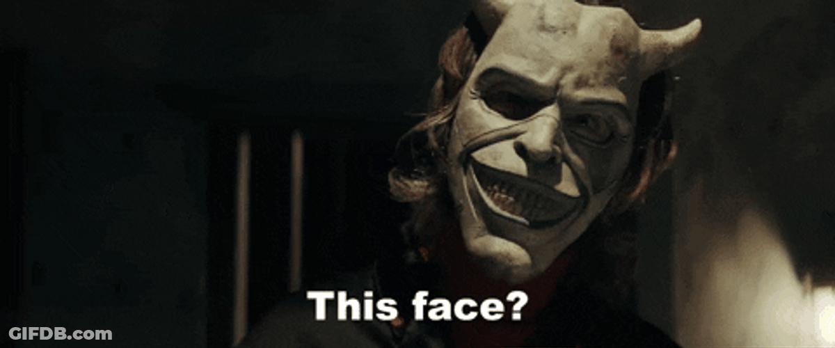 The Black Phone Film Grabber Mask On GIF