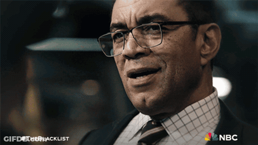 The Blacklist Harold Raising Eyebrows GIF