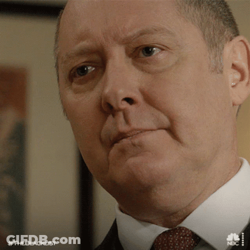 The Blacklist Red Fake Smile GIF