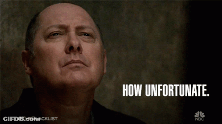 The Blacklist Red How Unfortunate GIF
