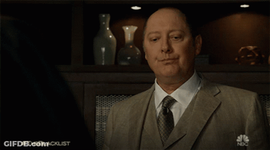 The Blacklist Red Sarcastic Smile GIF