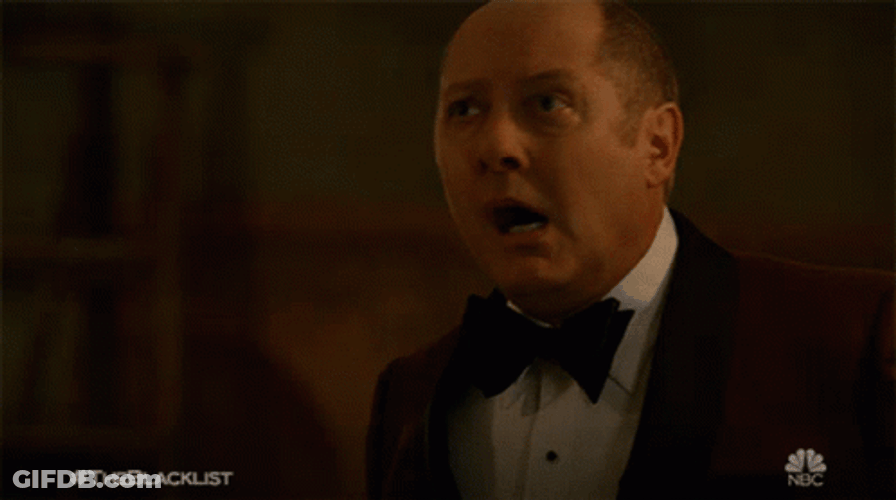 The Blacklist Red Shocked Face GIF