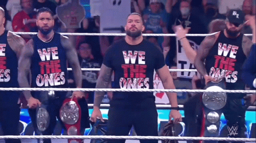 The Bloodline WWE Members In The Ring GIF