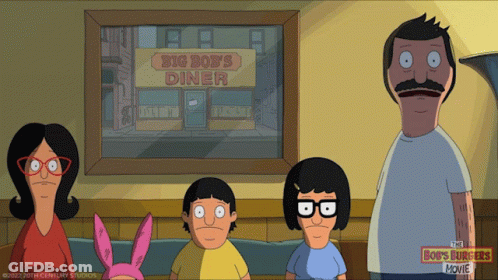 Bob's Burgers Movie Advertisement On Screen GIF