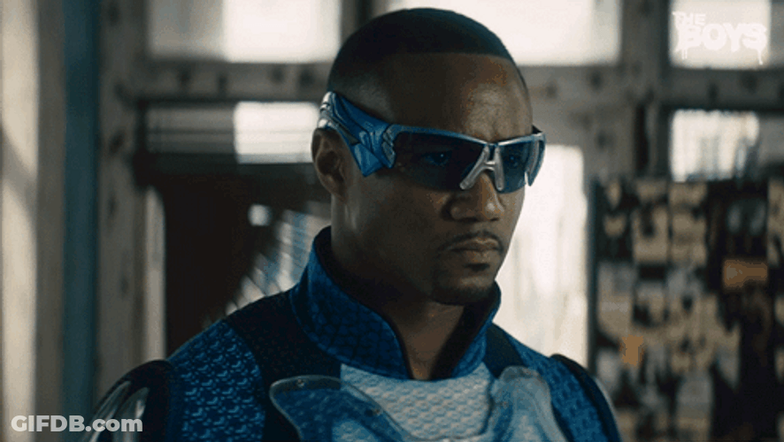 The Boys A Train Running Out Of Building GIF