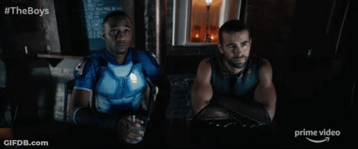 The Boys A Train Sitting Beside The Deep GIF