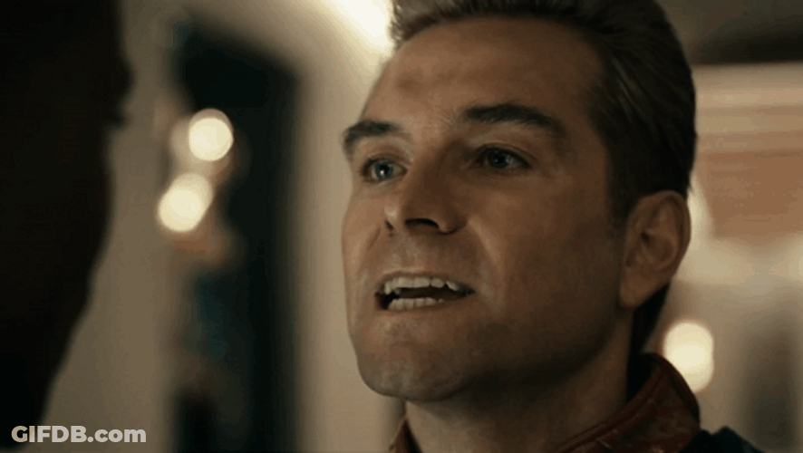 The Boys Homelander Poking A Train GIF