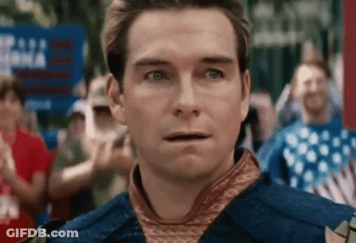 The Boys Homelander Surprised With People GIF