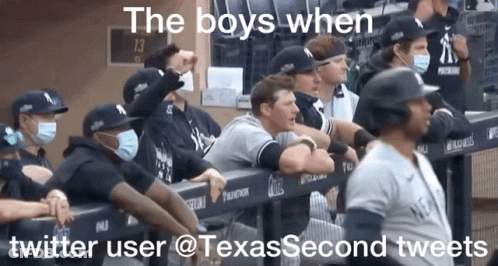 The Boys When Twitter User @Texassecond Tweets Shows Group Of Baseball Players GIF