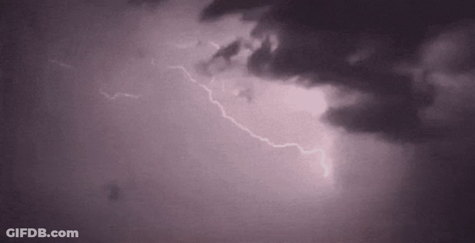 The Brilliance Of Red Lightning GIF
