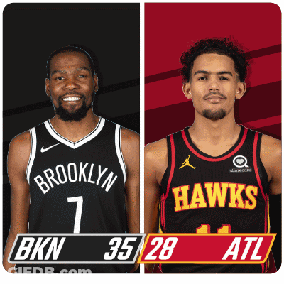 The Brooklyn Nets And The Atlanta Hawks Are Playing Each Other GIF
