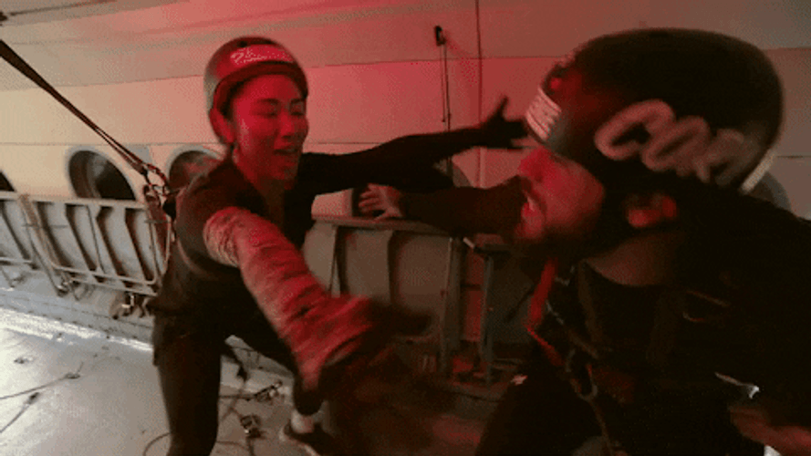 The Challenge Couple Overcoming Obstacle GIF