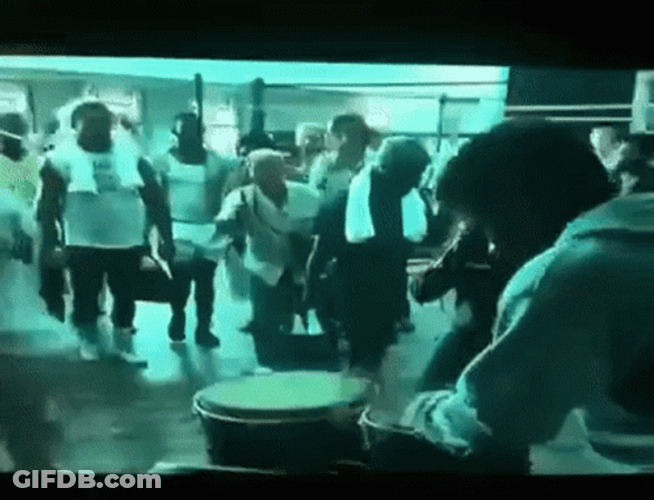 The Champ Is Here Drumroll Entrance GIF