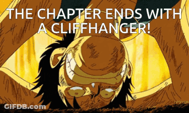 The Chapter Ends With A Cliffhanger With A Picture Of Luffy On The Bottom GIF