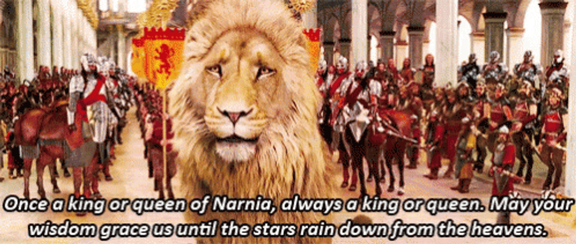 The Chronicles Of Narnia Aslan Talking At Crowd GIF