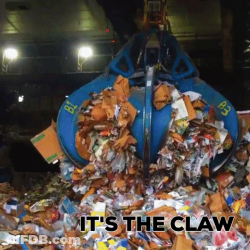The Claw Paper Recycling GIF