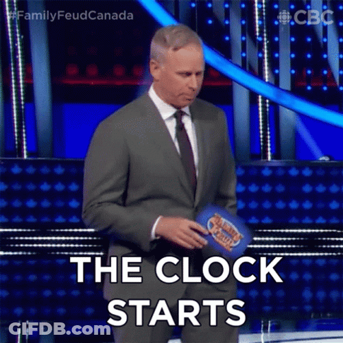 The Clock Timer Starts Family Feud GIF