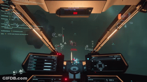 The Cockpit Of A Space Ship With A Screen That Says Global Focus On It GIF