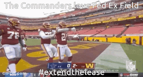 The Commanders Love Fed Ex Field And #Extendthetease GIF