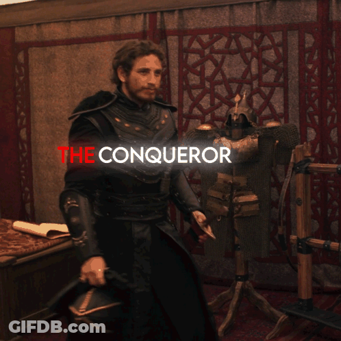 The Conqueror Poster Man In Armor GIF