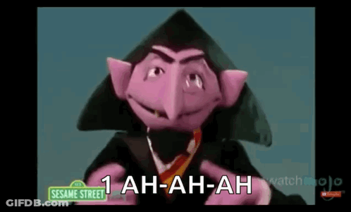 Count Von Count Wearing Black Hat And Tie GIF
