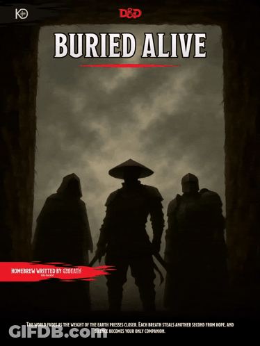 The Cover Of A Book Called Buried Alive Shows A Man In A Hat GIF