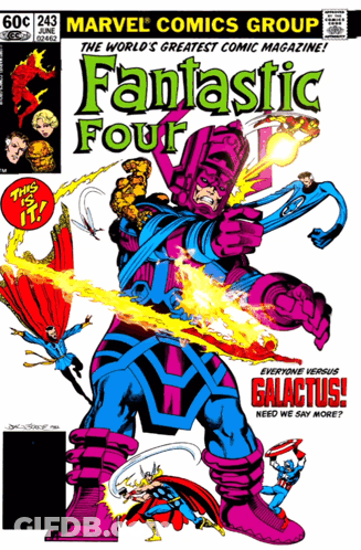 The Cover Of Fantastic Four # 243 Shows Galactus On The Cover GIF