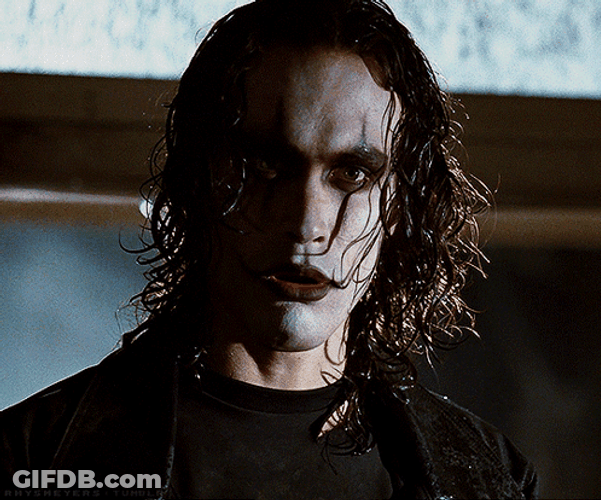 The Crow Brushing Off His Shoulder GIF