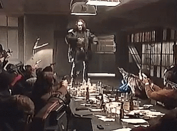 The Crow Eric Draven Dancing On Table GIF