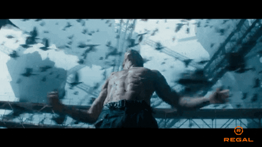 The Crow Eric Draven Surrounded By Birds GIF
