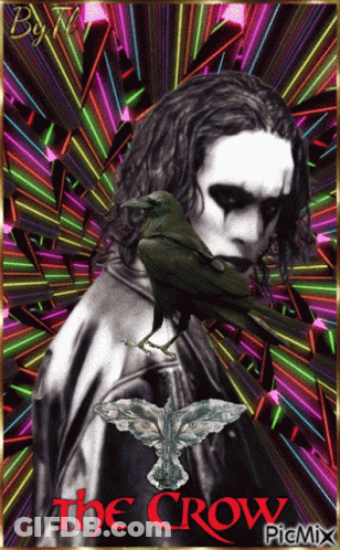 The Crow Poster Man With Black Bird GIF