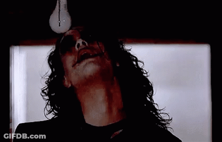 The Crow Touching Light Bulb With Forehead GIF