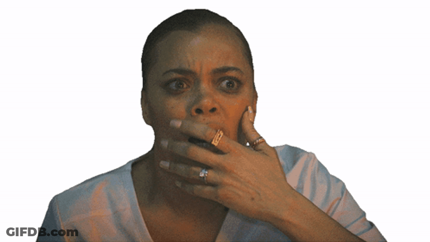 The Deliverance Horrified Ebony Sticker GIF