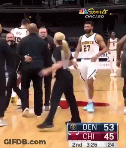The Denver Nuggets Are Playing The Chicago Bulls In The 2Nd Quarter GIF