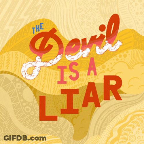 The Devil Is A Liar Text GIF