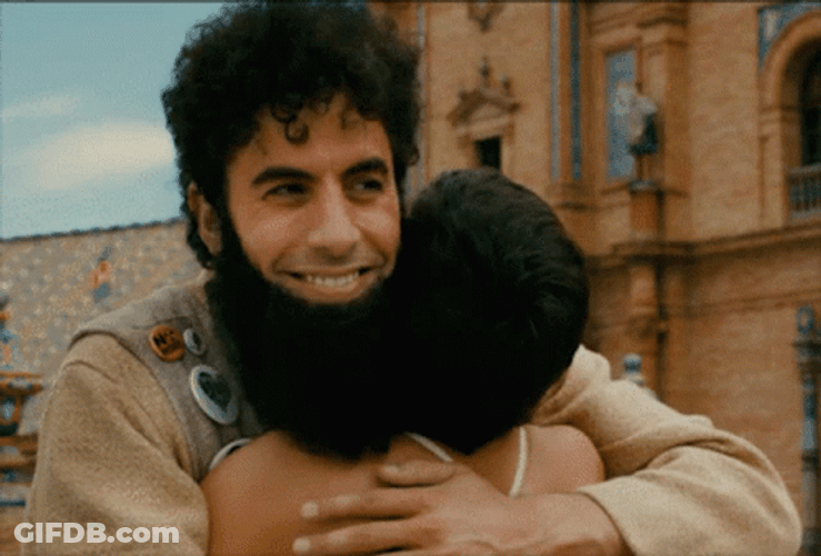 The Dictator Aladeen Embracing Woman GIF
