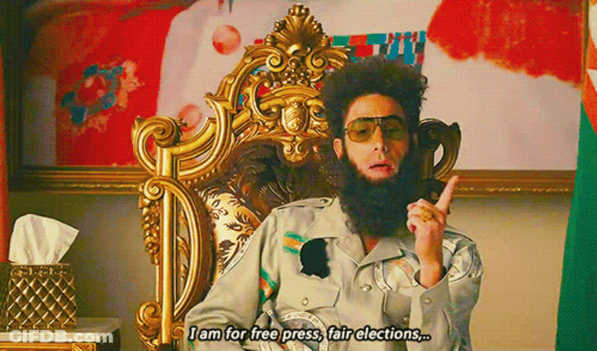 The Dictator Aladeen For Free Press GIF