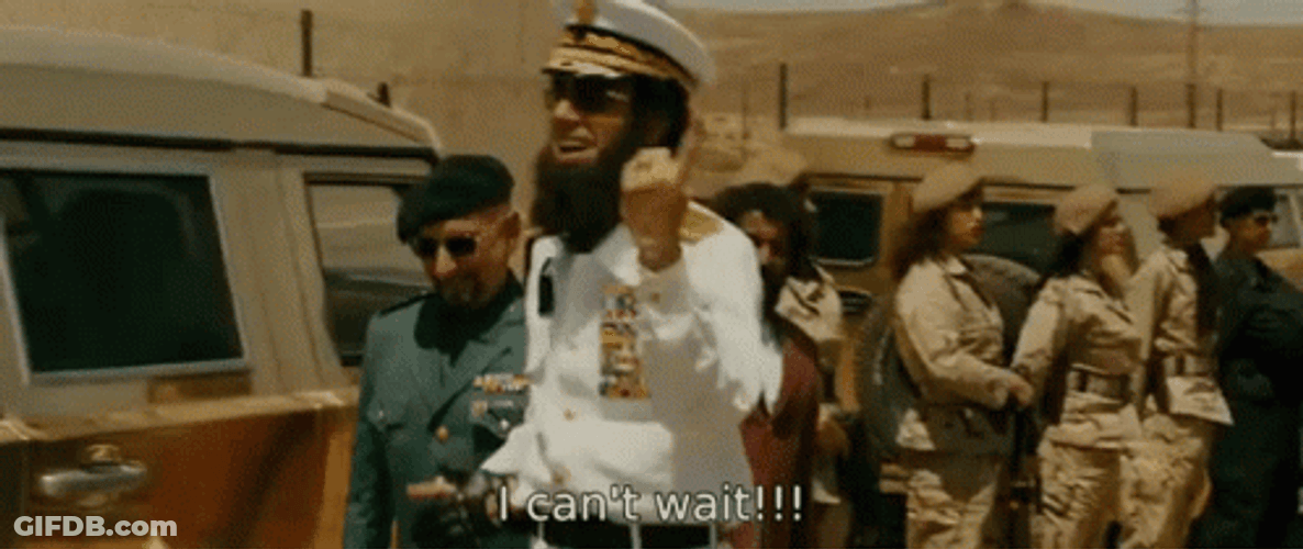 The Dictator Aladeen I Cant Wait GIF