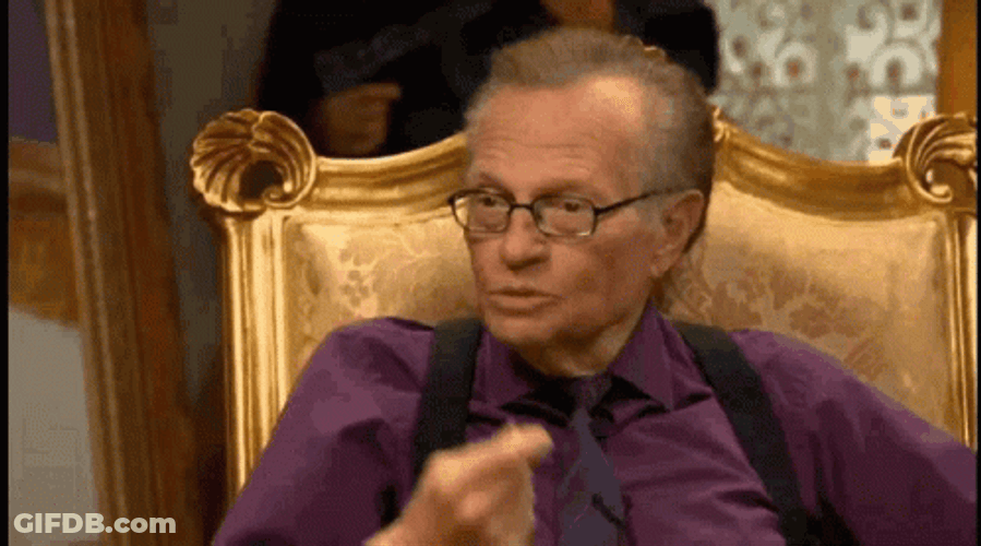 The Dictator During Interview With Larry King GIF