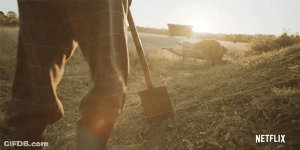 The Dig Digging Scene GIF