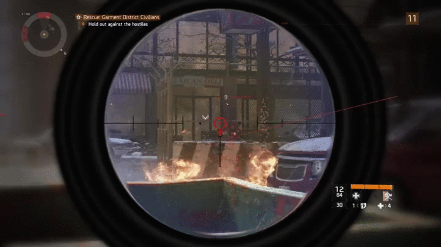 The Division Snipe Barrel Explosion GIF